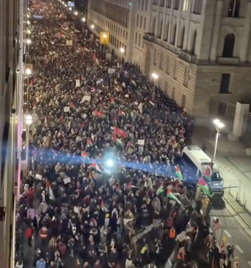 Huge Berlin Protest Against Child-Murdering Jew Terrorists